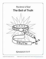 Belt Coloring Truth God Armor Bible Kids 298px 37kb Lesson sketch template