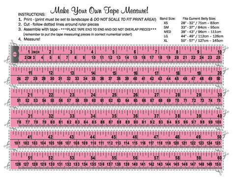 printable ruler  measurements