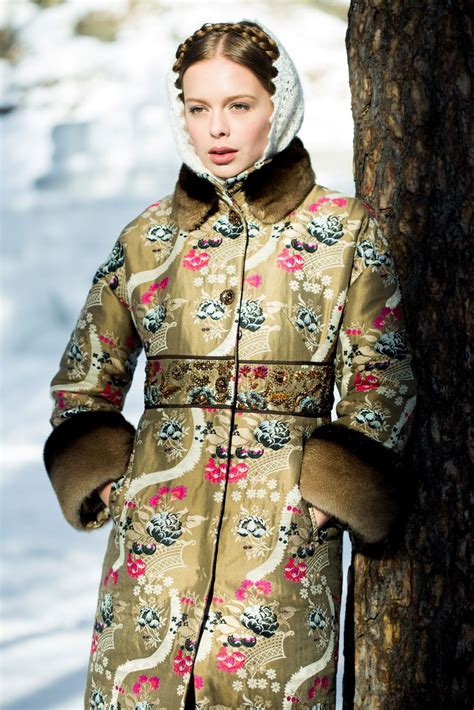 russian beauty russian girls winter fashion traditional floral