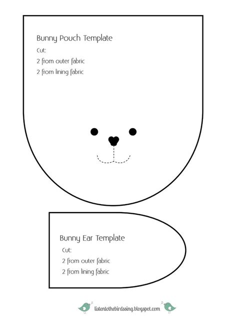 bunny pouch template listentothebirdssingpdf