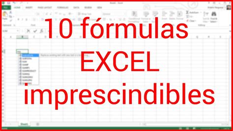 Lista De Las 10 Principales Formulas Y Funciones Basicas De Excel