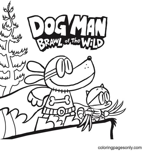 dog man  lil petey coloring pages