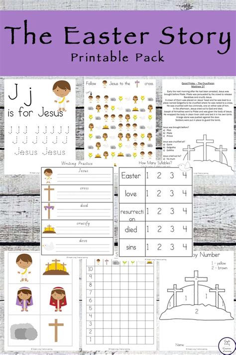 easter story printable pack simple living creative learning