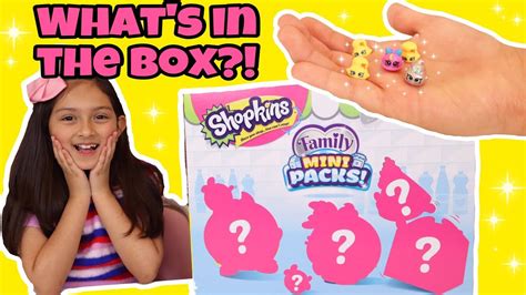 shopkins family mini packs babies  whats   box
