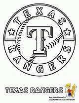 Coloring Pages Baseball Mlb Rangers Logo League Cubs Texas Chicago Major Printable Book Print Sheets Kids Sports Logos Color Teams sketch template