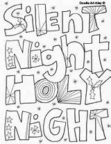 Coloring Christmas Night Silent Pages Holy Religious sketch template