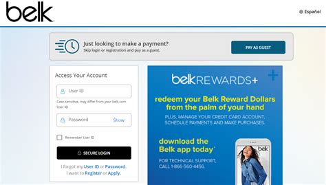 belk credit card payment login synchrony belkcredit  payment