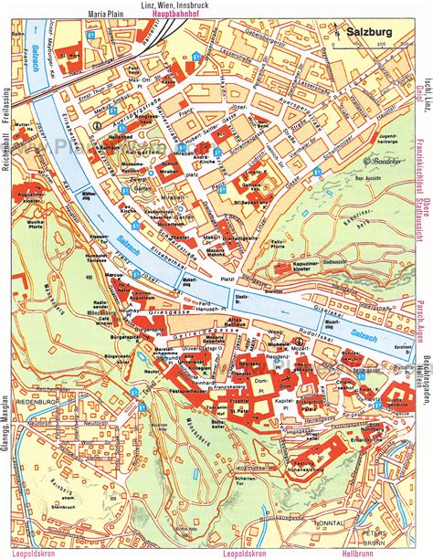 Maps Of Salzburg Detailed Map Of Salzburg In English