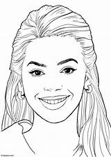 Beyonce Coloring Knowles Pages Printable sketch template