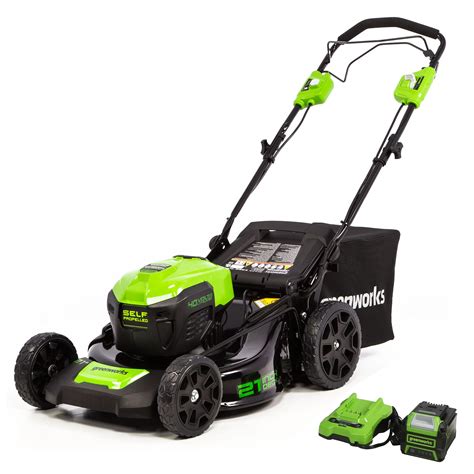 buy greenworks   brushless cordless  propelled lawn mower