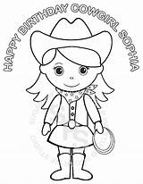 Cowgirl Coloring Pages Birthday Kids Printable Party Sheets Cowboy Cowboys Colouring Barbie Print Library Clipart Cowgirls sketch template