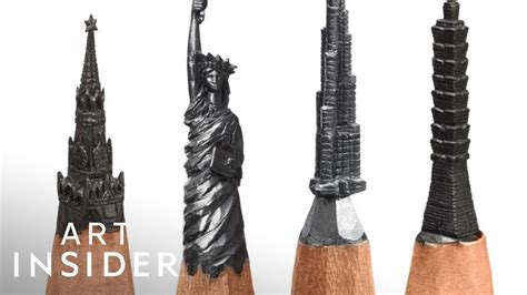 artist sculpts mini pencil figures youtube