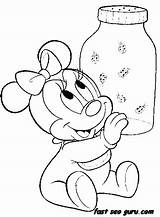 Coloring Pages Disney Minnie Mouse Baby Printable Characters Print Colouring Kids Color Cartoon Fireflies Freekidscoloringpage Sheets Aby Mickey Drawing Friends sketch template