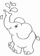 Colouring Elephants sketch template