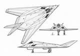 Stealth 117 Avion F117 117a sketch template