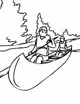 Canoagem Canoe Kajak Pokoloruj Rowing sketch template