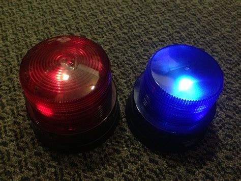 red blue flashing lights ace props