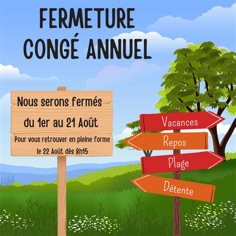 pfermeture conges annuels sas croix maxime