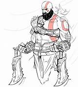 Kratos Espadas Caos Desenhos Vingadores sketch template