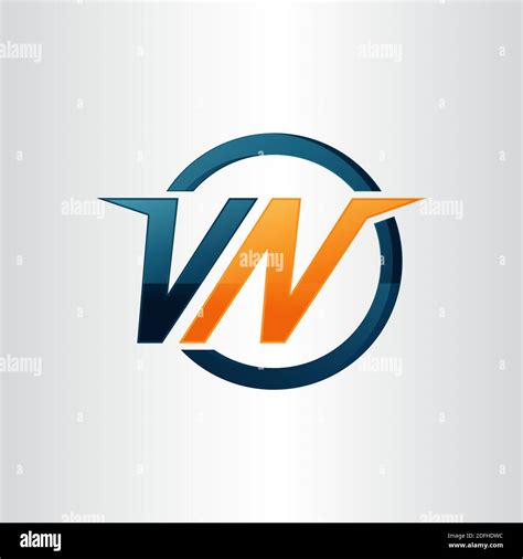 great custom creative modern powerfull vn logo initial letter design vector graphic concept