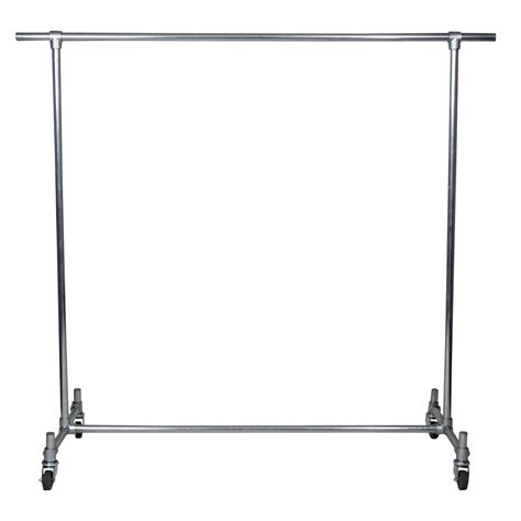 single bar clothing rack  feature ends pipe clothing rack