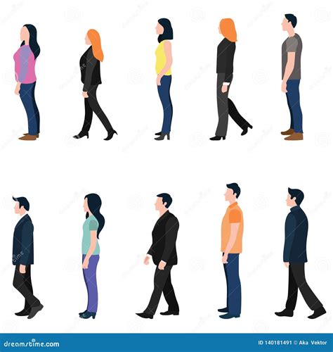 people side view stock illustrations  people side view stock