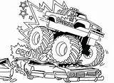 Monster Truck Coloring Pages Colouring Printable Digger Grave Trucks Bigfoot Kids Jam Drawing Color Fire Sheets Tow Engine Print Mud sketch template