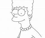 Marge Simsons Coloring Simpson sketch template