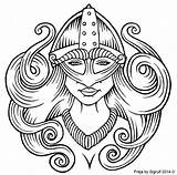 Reliever Freyja Goddesses Freja sketch template