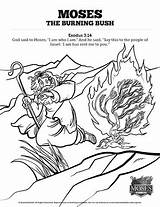 Moses Coloring Exodus Pages Kids Burning Bush Sunday School Children Choose Board Ministry Lesson Bible sketch template