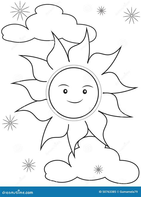 sun coloring page stock illustration illustration  characters