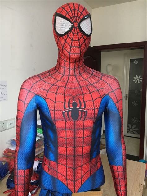 2017 nowy spider man superhero kostium fullbody 3d druku halloween