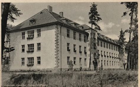 postcard argonner kaserne hanau city barracks wolfgang germany