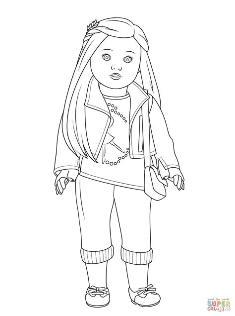 printable american girl doll coloring pages bubakidscom