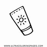 Sonnencreme Ausmalbilder Sunscreen Suntan Ultracoloringpages sketch template
