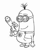 Minions Coloring Pages Kids Gif Children Color sketch template