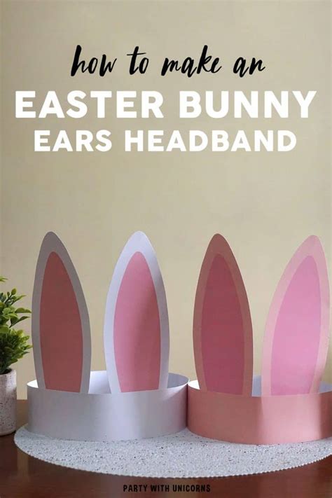 easter bunny ears headband craft  kids party  unicorns