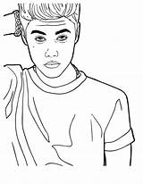 Justin Bieber Coloring Pages Confused Drawing Looking Color Cartoon Printable Getcolorings Getdrawings Netart Print sketch template