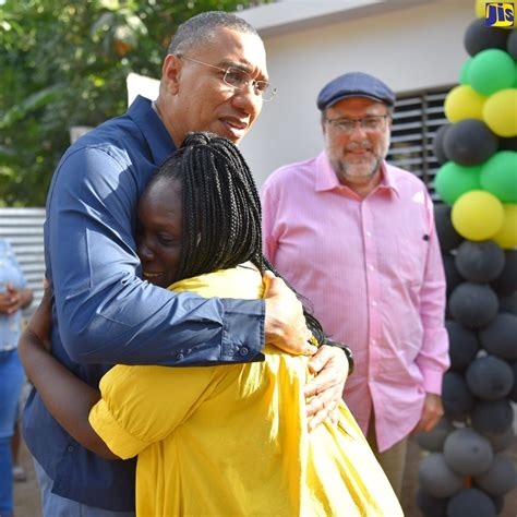Photos Prime Minister Holness Delivers Houses To Resident In St