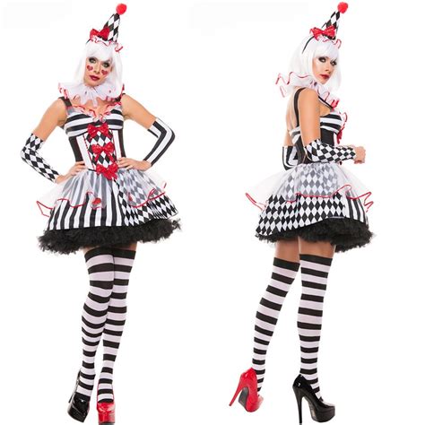 circus girls clown cosplay costume adult female halloween carnival