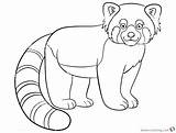 Panda Red Coloring Pages Lineart Color Printable Print Kids Getcolorings Getdrawings sketch template