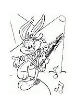 Coloring Bunny Buster Guitar Plays Tiny sketch template