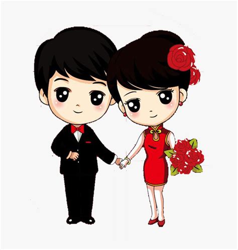 Clip Art Cartoon Wedding Couple Cartoon Love Couple Png