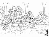 Mermaid Merliah Girl Half Human Coloring Barbie Pages Color Print Printable Tale sketch template