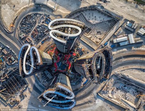 stunning drone images show dubais towering architecture daily mail