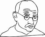 Gandhi Mahatma Coloring Drake Getcolorings Francis sketch template