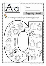 Beginning Sounds Color Preschool Kindergarten Letter Lowercase Version Activities Vowels Coloring Pages Long Teacherspayteachers Homework Worksheets Alphabet Letters Fun Learning sketch template