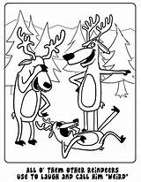 Redneck Reindeer Randolph Hillbilly Coloring Pages Christmas Template sketch template
