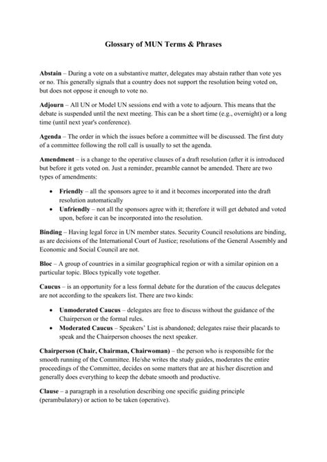 mun glossary wordpresscom