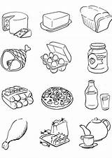 Foods Tulamama Coloringhome Souzan sketch template